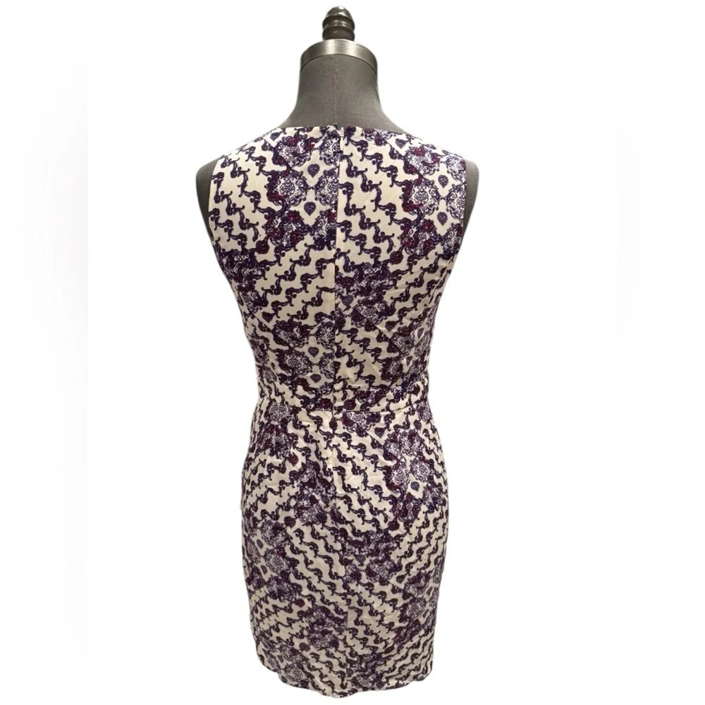 Rebecca Minkoff Silk Sheath Dress Cream Pink Purple 2